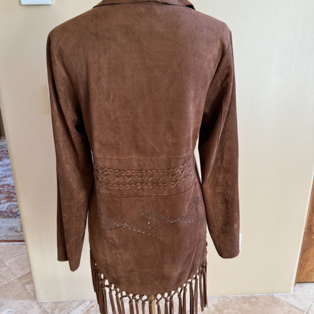 Faux Suede Fringed Jacket, size M - Picture 2 of 4